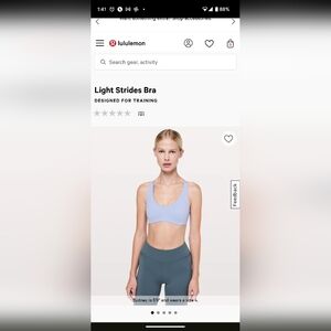 Lululemon light strides bra size 10